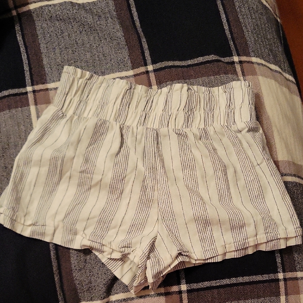Forever 21 Black and White Striped Shorts